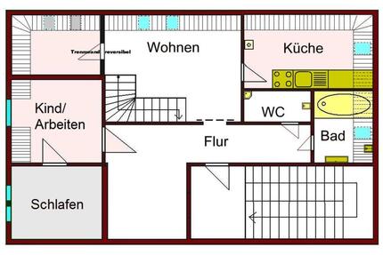 Sehr schöne 3 Raum-Maisonette-Whg. (3. OG, re.), EBK, in Weimar