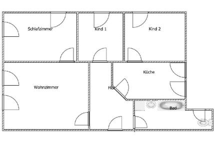 Vierraumwohnung hell, klein, bezahlbar - Hildburghausen