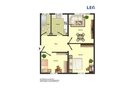 Wohnung zum Mieten in Bonn 661,00 € 58.98 m²