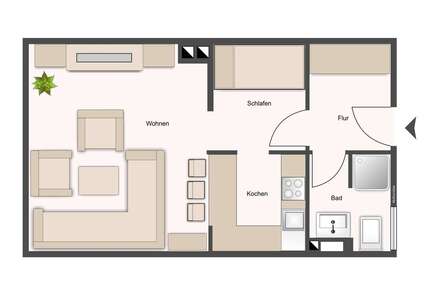 Wohnung zum Mieten in Dortmund Brackel 370,00 € 40 m² - Dortmund / Brackel