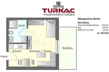 Hüttenberg - Neubau – Erstbezug OG Rechts 1 ZKB mit Küche, Fußbodenheizung und Keller
