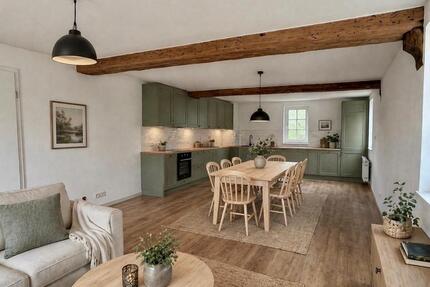 Moderne 3-Zimmer-Wohnung mit Sichtbalken & Stellplatz in Zell - Romrod