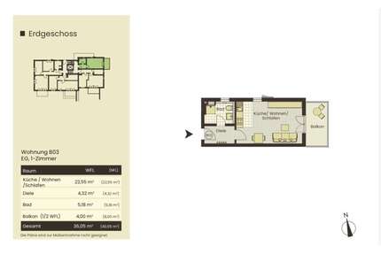 Wohnung zum Mieten in Ebersberg 710,00 € 36.05 m²