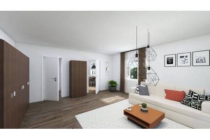 Charmante und gut geschnittene 2-Zimmer-Wohnung mit Balkon und eigener Garage - Siegenburg