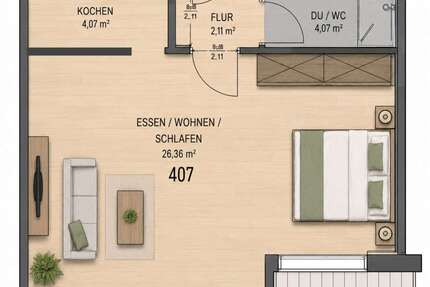 Wohnung zum Mieten in Limbach-Oberfrohna 238,00 € 35 m²