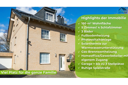 Familienhaus mit 160 m², PV-Anlage, Solar & Homeoffice – ruhige Spielstraße in Kerpen-Sindorf