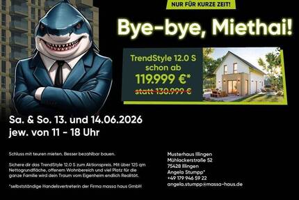! Bye-bye Miethai - Beratungswochenende am 13. & 14.6.26 ! - Bietigheim-Bissingen