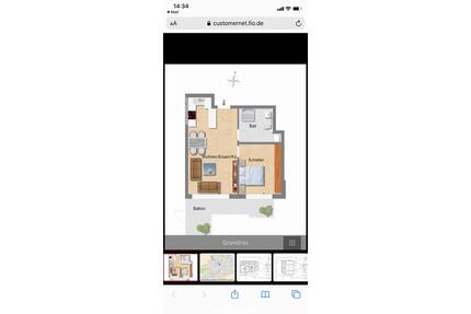 2 Zimmer Wohnung mit sonnigem Balkon und Stellplatz zu vermieten - Eberstadt