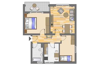 Wohnung zum Mieten in Gelsenkirchen 439,00 € 62.58 m²
