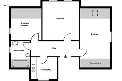 Helle Drei-Zimmer-Wohnung im Dachgeschoss mit 68 qm und Garten - Einbeck
