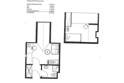 Gemütliche 1,5 Zimmer Galeriewohnung mit 29m² - Lübeck Sankt Lorenz Nord