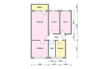 Wohnung zu vermieten - 810,00&nbsp;EUR Kaltmiete, ca.&nbsp; 70,37&nbsp;m&sup2; in Bernburg (Saale) (PLZ: 06406)