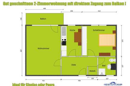 Wohnung zum Mieten in Bochum 627,00 € 66 m²