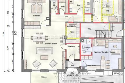 Erstbezug möblierte 3-Zimmer Wohnung 113m2 - Frankenhardt
