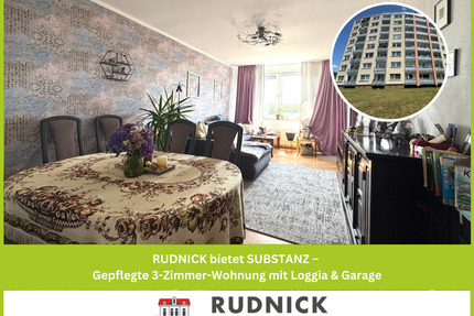 RUDNICK bietet SUBSTANZ - Gepflegte 3-Zimmer-Wohnung mit Loggia & Garage - Wunstorf