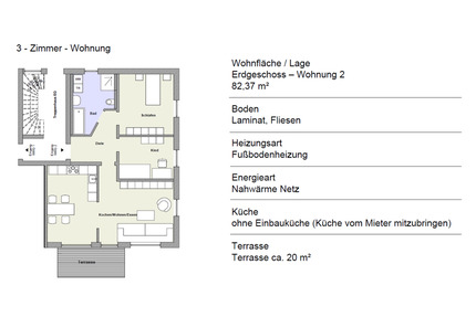Neubau-Erdgeschosswohnung mit Garage und Stellplatz in Mauerstett - Mauerstetten