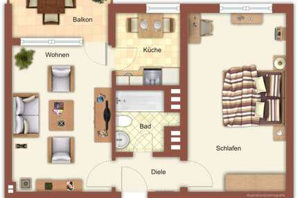 Wohnung zum Mieten in Mönchengladbach 499,00 € 50 m²