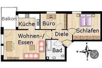 Helle 2,5 ZKB Wohnung in LL- West mit West Balkon - Landsberg am Lech Ellighofen