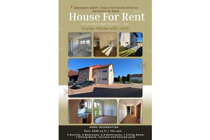 House for rent ✨ - 2.200,00&nbsp;EUR Kaltmiete, ca.&nbsp; 2,00&nbsp;m&sup2; in Kaiserslautern (PLZ: 67655) Betzenberg