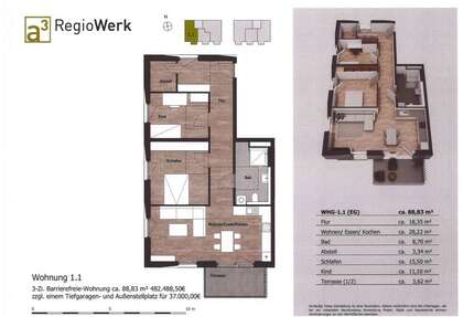 Wohnung zum Kaufen in Reute 482.500,00 € 88.53 m²