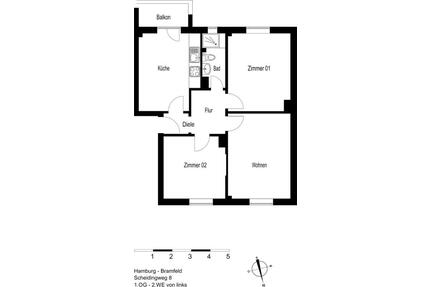 Die charmante Wohnsiedlung im Herzen von Bramfeld wurde im Jahr 1943 errichtet und steht heute unter Denkmalschutz. Die Gebäude zeichnen sich durch ihre klassische Backsteinfassade aus, die dem... - Hamburg Wandsbek