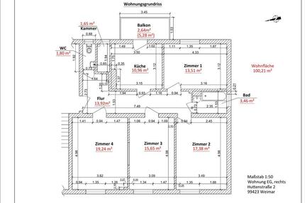 4 ZIMMER-KÜCHE-BAD ZU VERMIETEN - Weimar