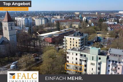 Ankommen & wohlfühlen: Lichtdurchflutete 3-Zi-Whg mit Südbalkon in parkähnlicher Lage - München Moosach