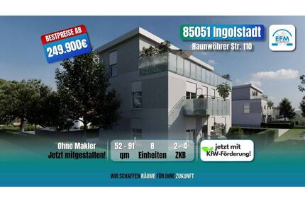 ++DAUERNIEDRIGPREIS MIT KFW55-Förderung++ NEUBAU 2 ZKB MIET-ENERGIESPAREND mit 5% AfA - Ingolstadt