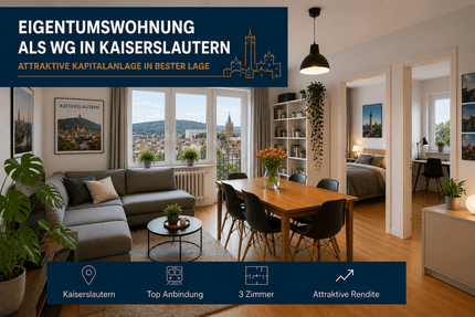 Wohnung zum Kaufen in Kaiserslautern 233.000,00 € 62 m²