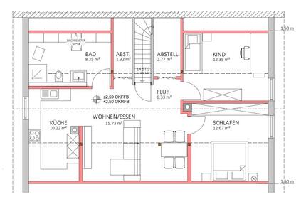 Neu sanierte, möblierte Dachgeschosswohnung zur Zeitmiete - Haiger