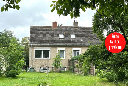 HORN IMMOBILIEN ++ Gellendin bei Anklam, kleine Doppelhaushälfte für fleißige Hände, ruhige Lage - Anklam / Gellendin