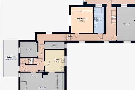 Große 5,5-Zi.-Whg., 2 Etagen, Garten, 2 Garagen - Schleusingen