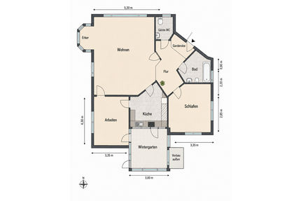 Wohnung zum Mieten in Koblenz 1.050,00 € 91 m²