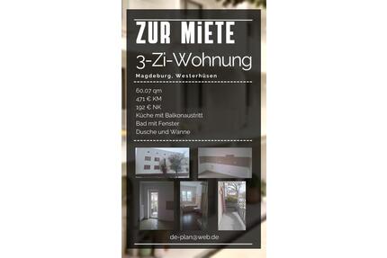 3-Zimmer-Wohnung Magdeburg Westerhüsen WG geeignet