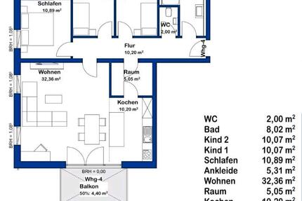 NEUBAU: Exklusive 4-Zimmer-Wohnung in Gunzenhausen zu vermieten