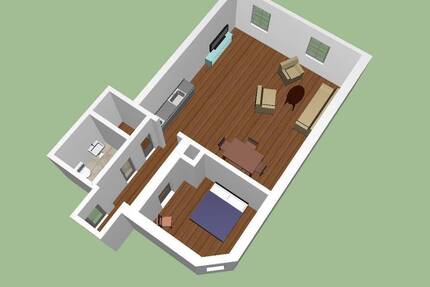 Schöne sanierte 2-Zi-Altbauwohnung mit Einbauküche in Bogen Zentrum (1003)