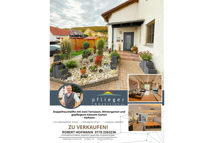 Doppelhaushälfte mit zwei Terrassen, Wintergarten und gepflegtem kleinem Garten - Kelheim