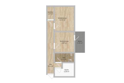 2-Raum Wohnung EG - 420,00&nbsp;EUR Kaltmiete, ca.&nbsp; 60,12&nbsp;m&sup2; in Dargun (PLZ: 17159)
