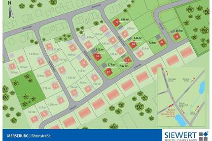 Grundstück zu verkaufen in Merseburg 94.041,00 € 729 m²
