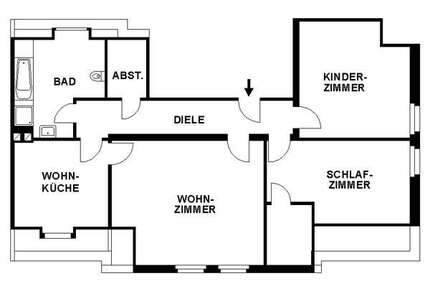 Wohnung zum Mieten in Düsseldorf 797,30 € 93.25 m²