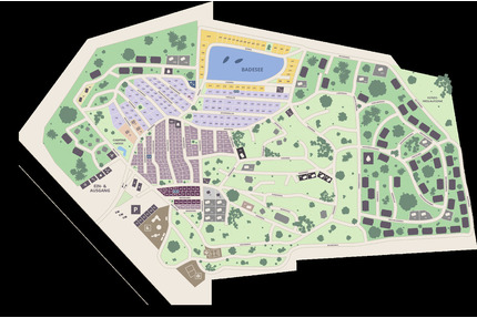 Stellplätze für Mobilheime auf einem modernen Campingplatz in der Lüneburger Heide - Soltau