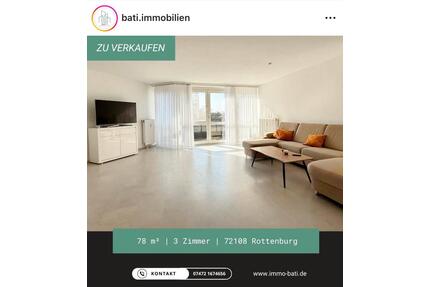 Schöne 3 Zimmer Wohnung mit Balkon und Garage zu verkaufen - Rottenburg am Neckar