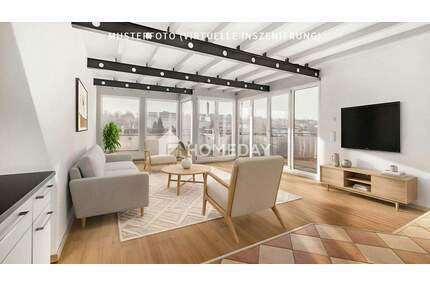 Lichtdurchflutete 3-Zimmer-Dachgeschosswohnung mit Dachterrasse und Blick in grüne Weite - Heilbronn Böckingen