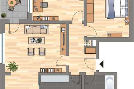 Wohnung zum Mieten in Wilhelmshaven 489,00 € 73.99 m²