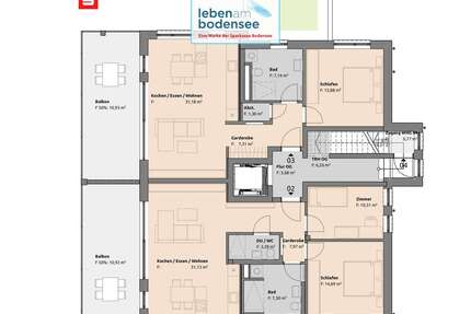 Wohnung zum Kaufen in Tettnang 625.000,00 € 73.5 m²
