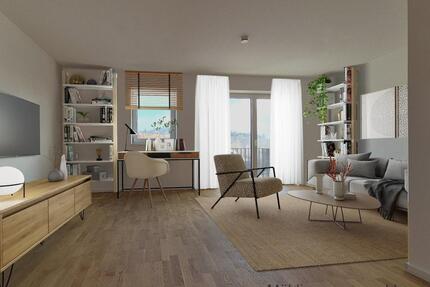 Moderne 2-Zimmer Wohnung Neubau Freyung Stadtmitte Balkon