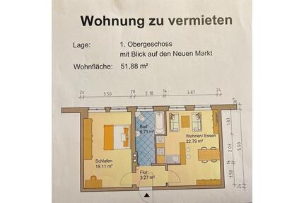2 Raumwohnung im 1. OG in zentraler Lage von Anklam