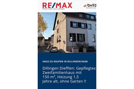 Haus in Diefflen - 180.000,00&nbsp;EUR Kaufpreis, ca.&nbsp; 150,00&nbsp;m&sup2; in Dillingen (Saar) (PLZ: 66763)