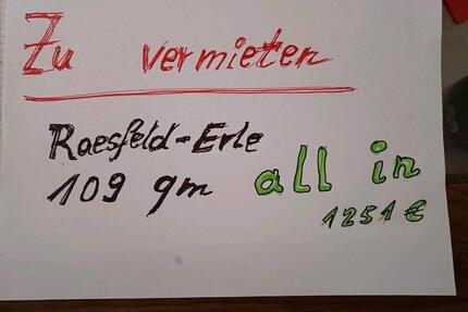 Wohnung 109qm Raesfeld-Erle - 1.251,00&nbsp;EUR Kaltmiete, ca.&nbsp; 109,00&nbsp;m&sup2; in Raesfeld (PLZ: 46348)
