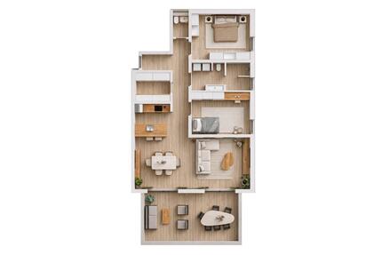 Neubau Obergeschosswohnung mit Balkon in Grodt- Nr: 56 - Ingoldingen